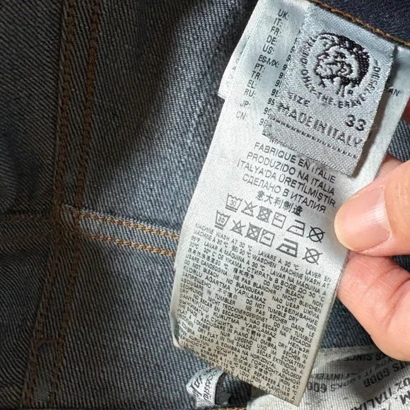 Diesel D-Strukt Made in Italy Tapered Destroyed Jeans - Men's Size 33*30 - Blue